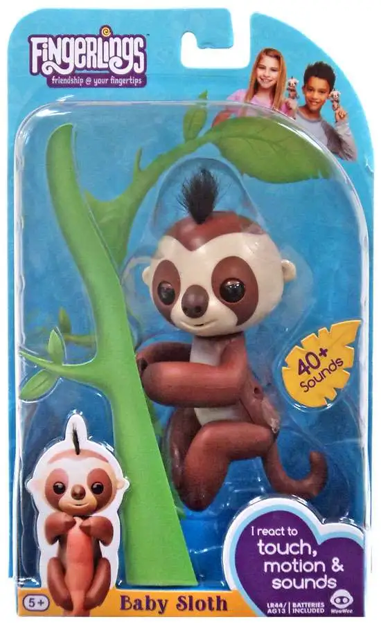 WowWee Fingerlings Baby Sloth Kingsley Interactive 1st Class Ship for sale online 