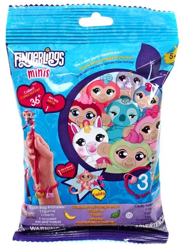 Fingerlings Mini Series 2 Figures Each Comes with Braclet & Charm Buyers Choice