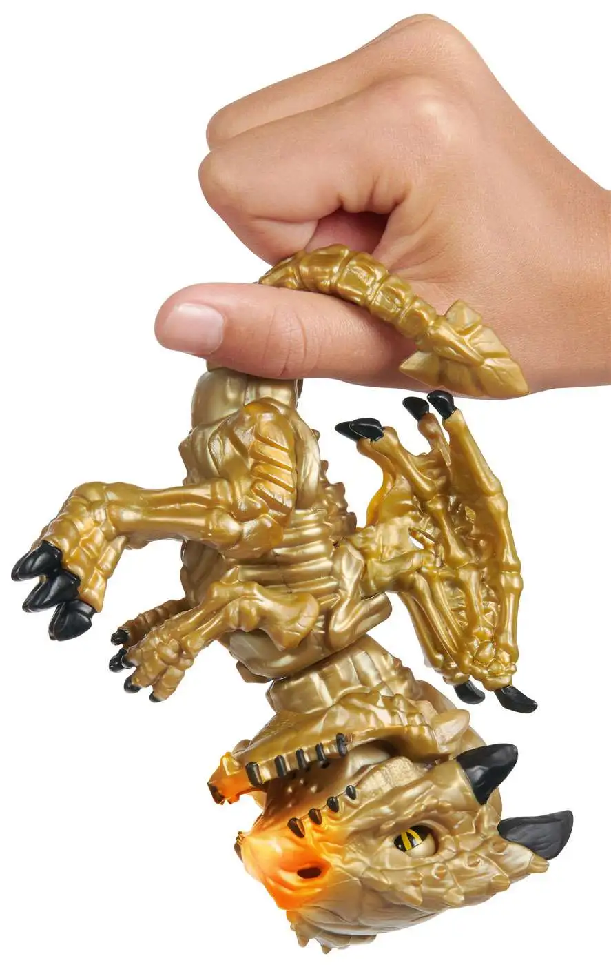 2 WowWee Fingerlings Untamed Gold Rush Dragon Lights Sounds Limited Edition for sale online 
