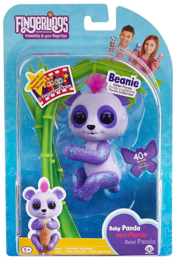 WowWee Fingerlings Glitter Baby Panda Archie Blue Interactive 40 Sounds A11 for sale online 