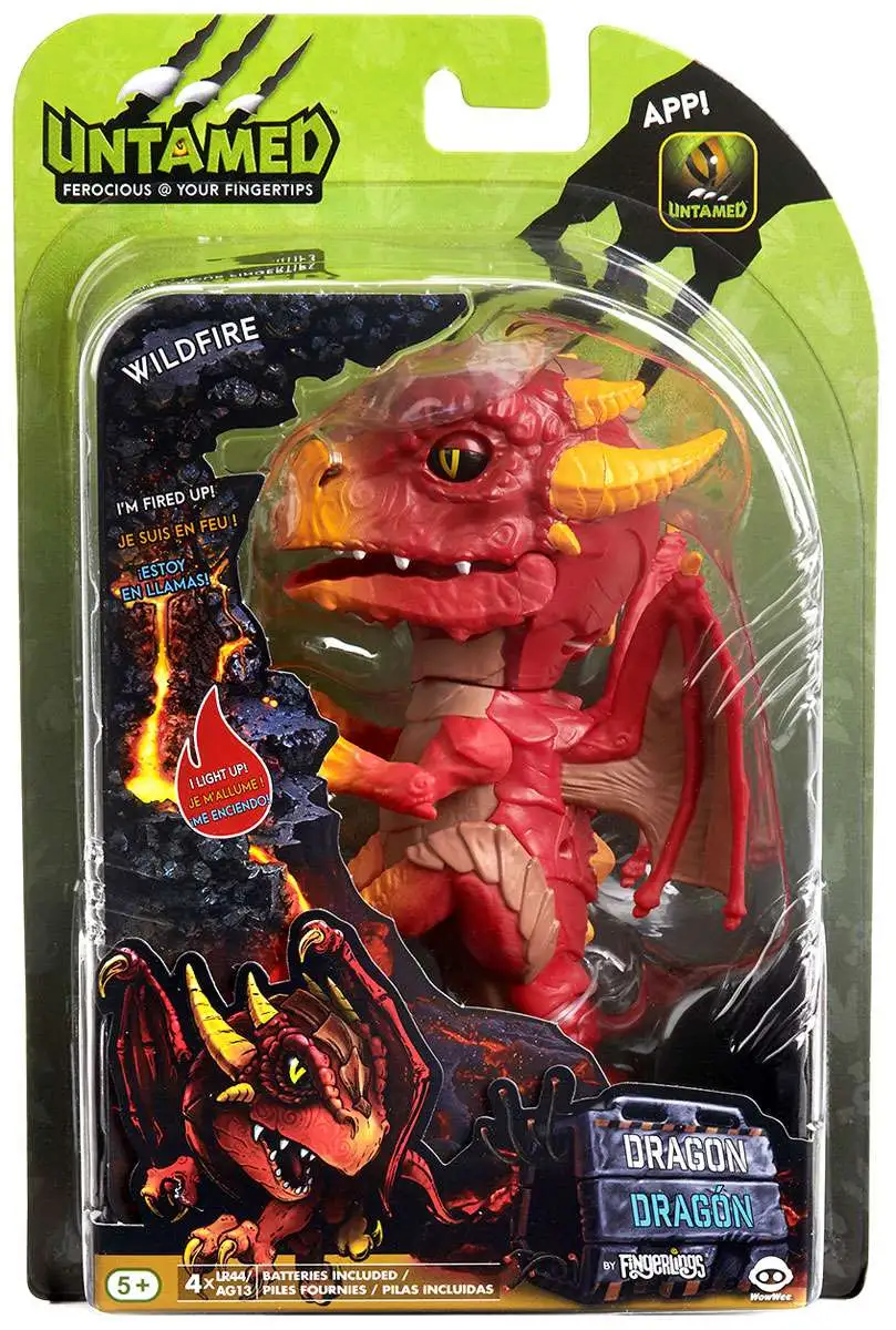 Details about   NEW Fingerlings Untamed Dragon WILDFIRE Red Interactive Toy by WowWee Sealed 