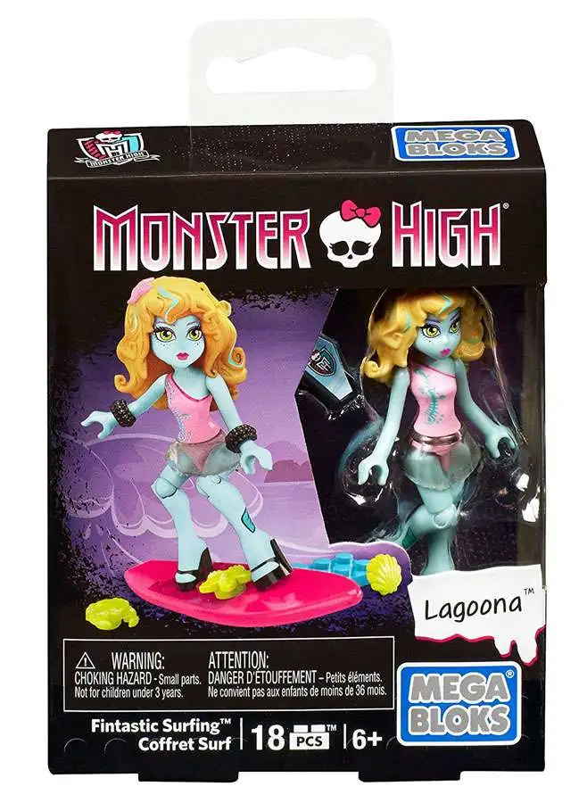 Mega Bloks Monster High Fintastic Surfing Coffret Surf Set Lagoona - ToyWiz