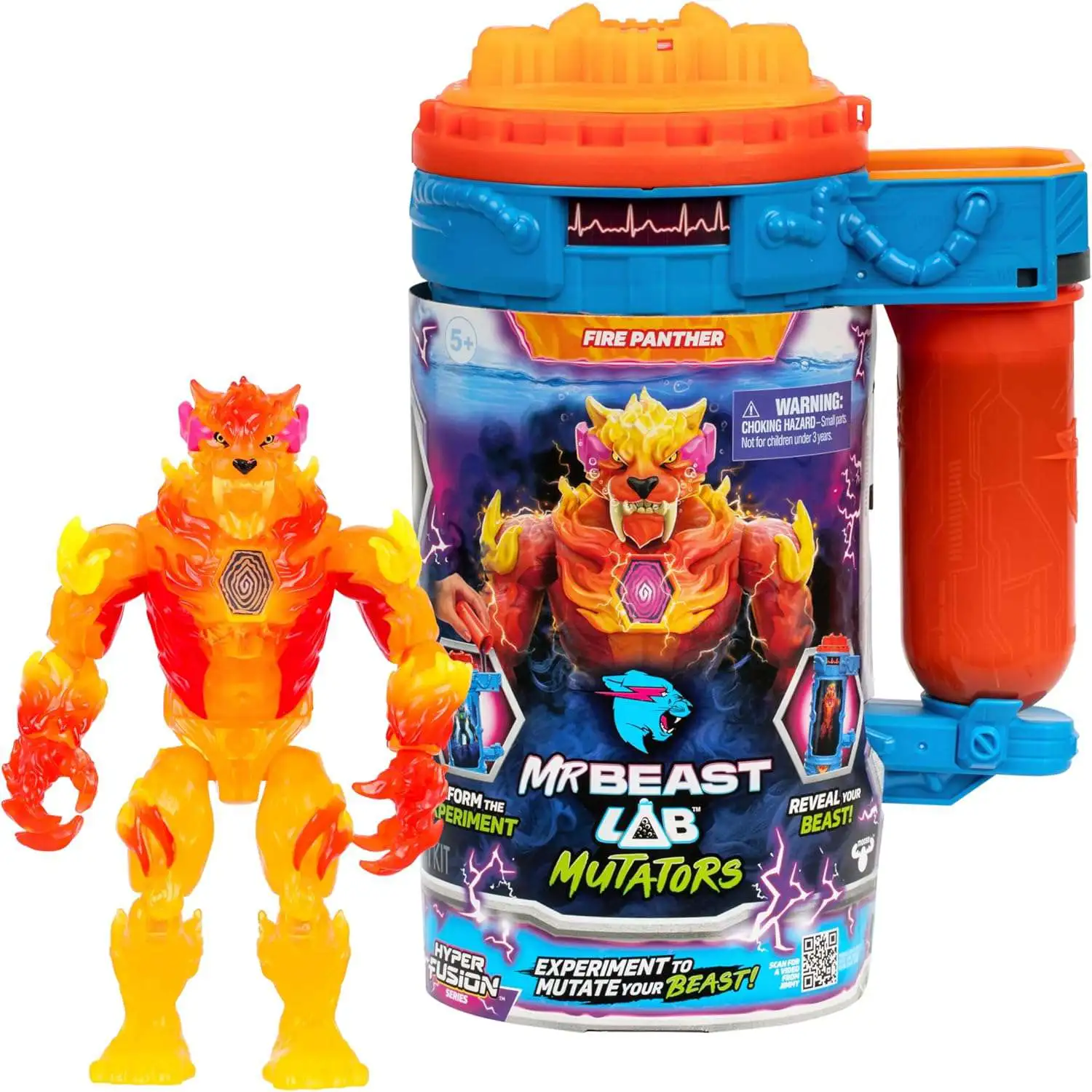 MrBeast Lab Mutators Hyper Fusion Series FIRE Panther Action Figure [Beast Mutation Chamber]