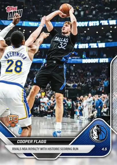 NBA Dallas Mavericks 2025-26 NOW Basketball Cooper Flagg #242 [Rookie, Rivals NBA Royalty]