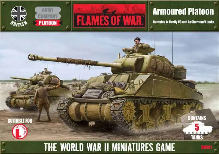 Flames of War British Boxed Set Sherman Armoured Platoon Miniatures ...