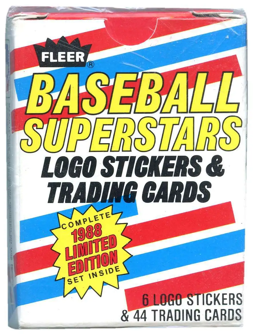 MLB Fleer 1988 Baseball Superstars Trading Card & Logo Stickers Set [44 Cards & 6 Stickers!]