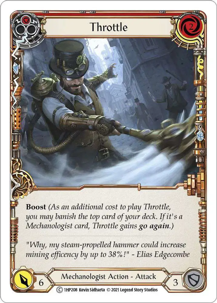 Flesh and Blood Trading Card Game History Pack 1 Common Throttle #1HP208 [Red]