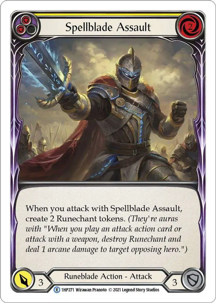 Flesh and Blood Trading Card Game History Pack 1 Rare Spellblade Assault #1HP271 [Yellow]