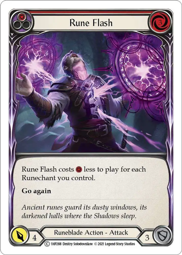 Flesh and Blood Trading Card Game History Pack 1 Common Rune Flash #1HP288 [Red]