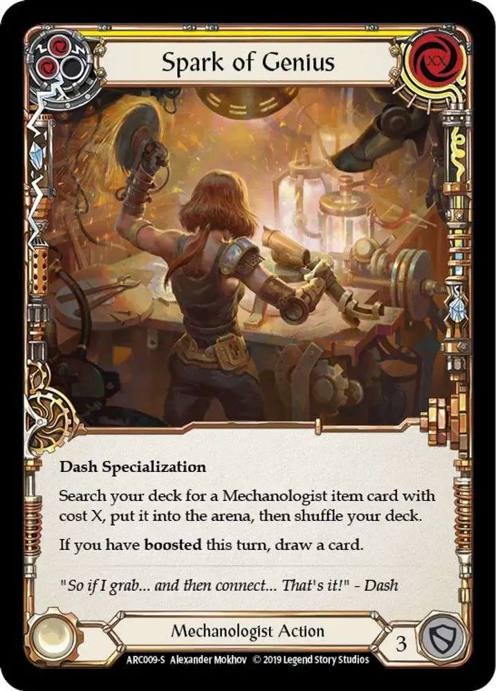 Flesh and Blood Trading Card Game Arcane Rising Single Card Super Rare  Spark of Genius ARC009 - ToyWiz