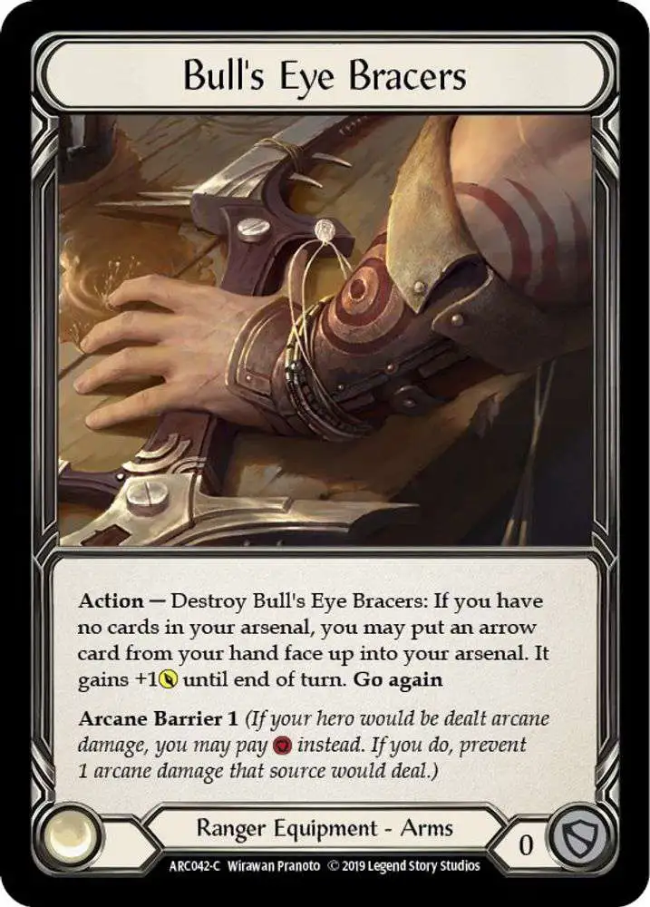 Flesh and Blood Trading Card Game Arcane Rising Common Bull's Eye Bracers ARC042