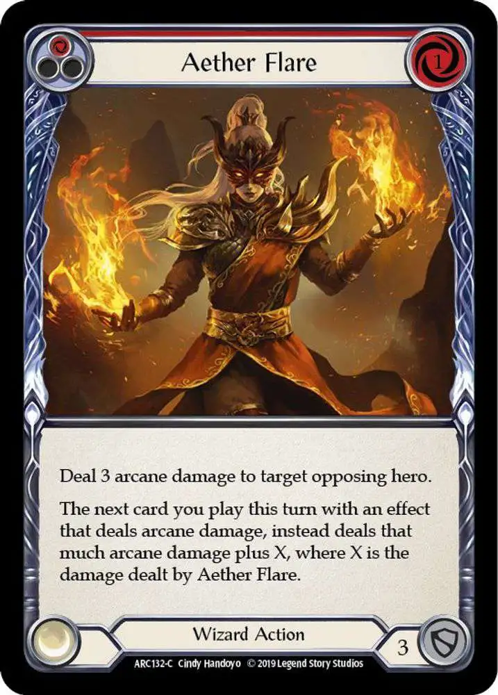 Flesh and Blood Trading Card Game Arcane Rising Common Aether Flare ARC132 [Red]