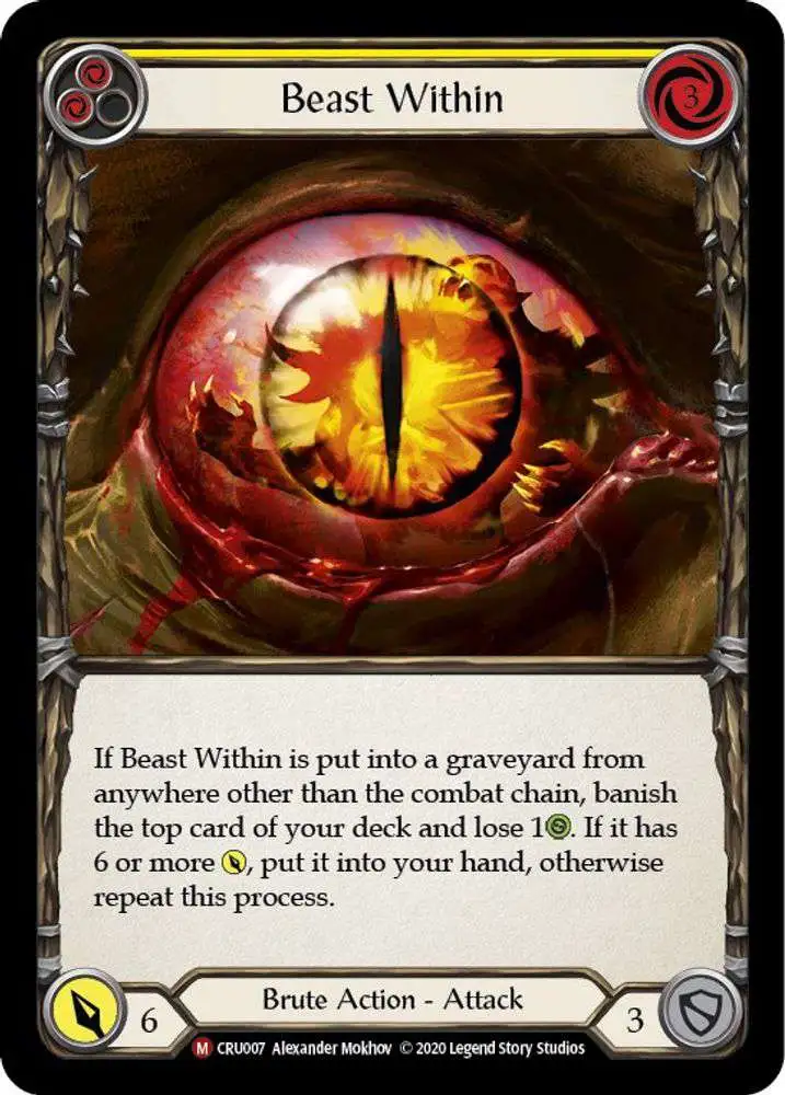 Flesh and Blood Trading Card Game Crucible of War Majestic Beast Within CRU007