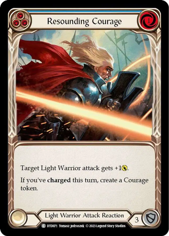 Flesh and Blood Trading Card Game Dusk Till Dawn Common Resounding Courage DTD071 [Blue]