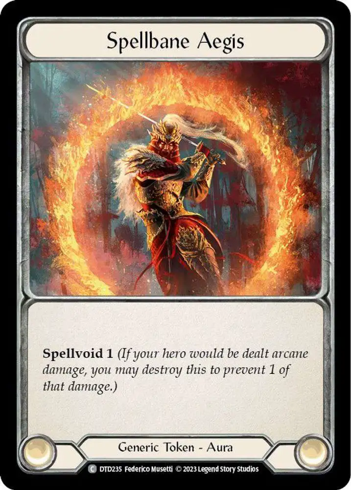 Flesh and Blood Trading Card Game Dusk Till Dawn Common Spellbane Aegis DTD235