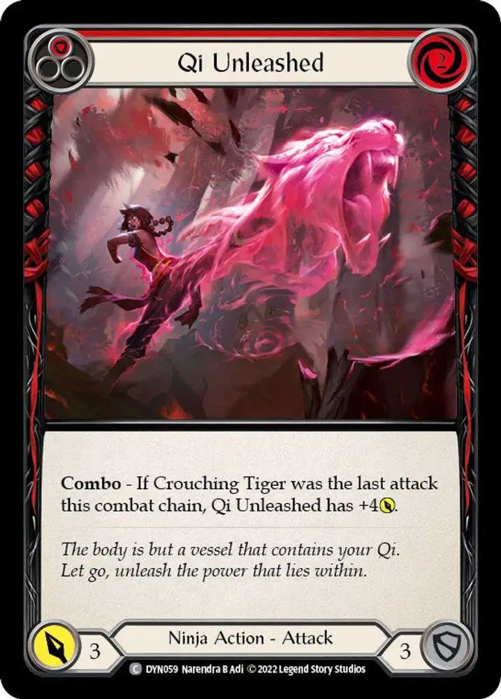 Flesh and Blood Trading Card Game Dynasty Single Card Common Qi Unleashed  DYN059 Red - ToyWiz