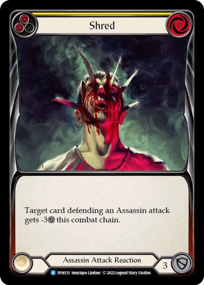 Flesh and Blood Trading Card Game Dynasty Rare Shred DYN131 [Yellow]