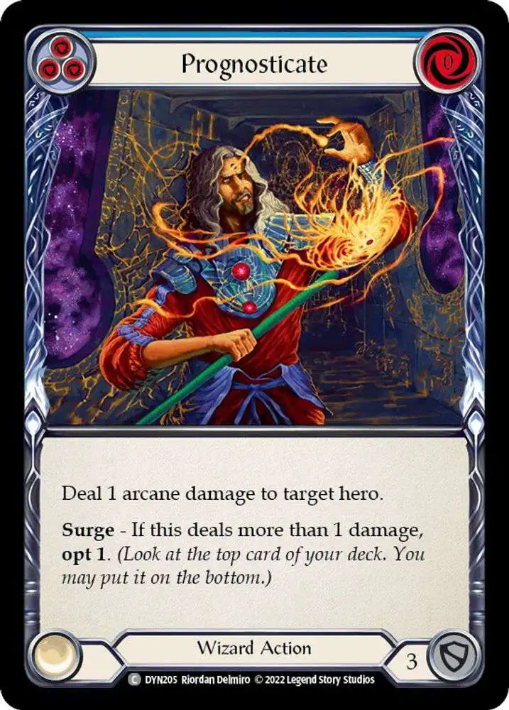 Flesh and Blood Trading Card Game Dynasty Single Card Common Prognosticate  DYN205 Blue - ToyWiz