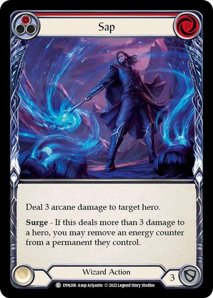 Flesh and Blood Trading Card Game Dynasty Common Sap DYN206 [Red]