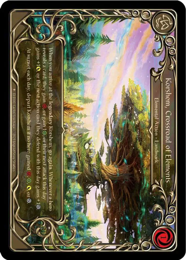 Flesh and Blood Trading Card Game Tales of Aria Single Card Fabled Korshem,  Crossroad of Elements ELE000 - ToyWiz