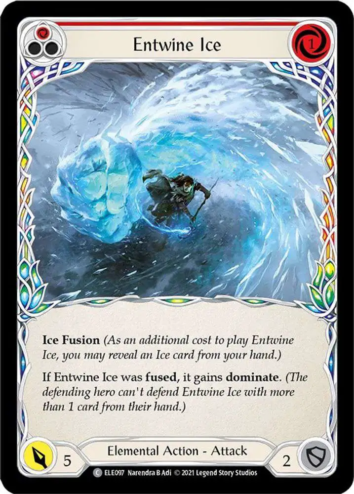 Flesh and Blood Trading Card Game Tales of Aria Common Entwine Ice ELE097  [Red]
