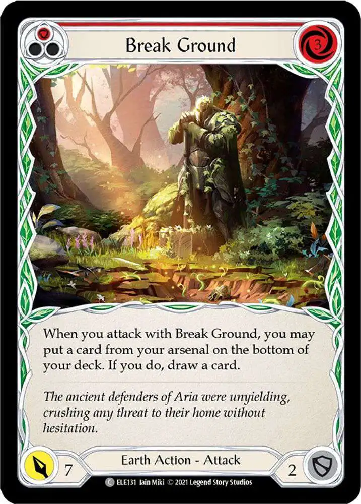 flesh and blood tales of aria cards Flesh and Blood Trading Card Game Tales of Aria Single Card Common Break  Ground ELE131 Red