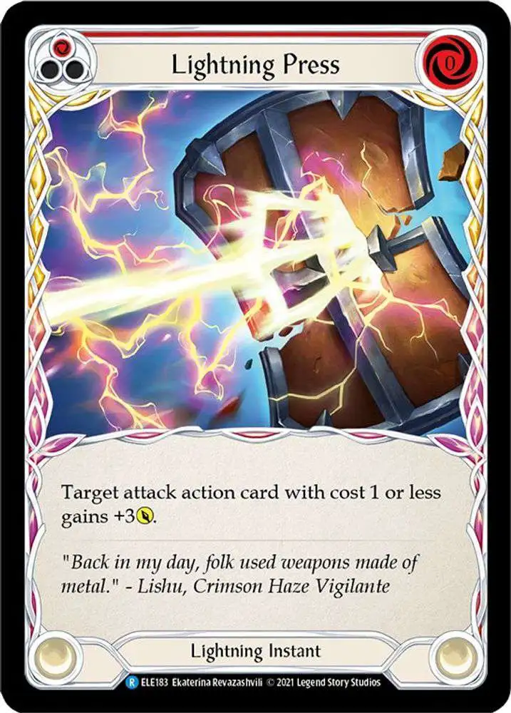flesh and blood tales of aria cards Flesh and Blood Trading Card Game Tales of Aria Single Card Rare Lightning  Press ELE183 Red