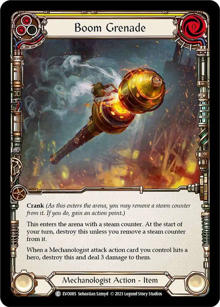 Flesh and Blood Trading Card Game Bright Lights Common Boom Grenade EVO085 [Yellow]