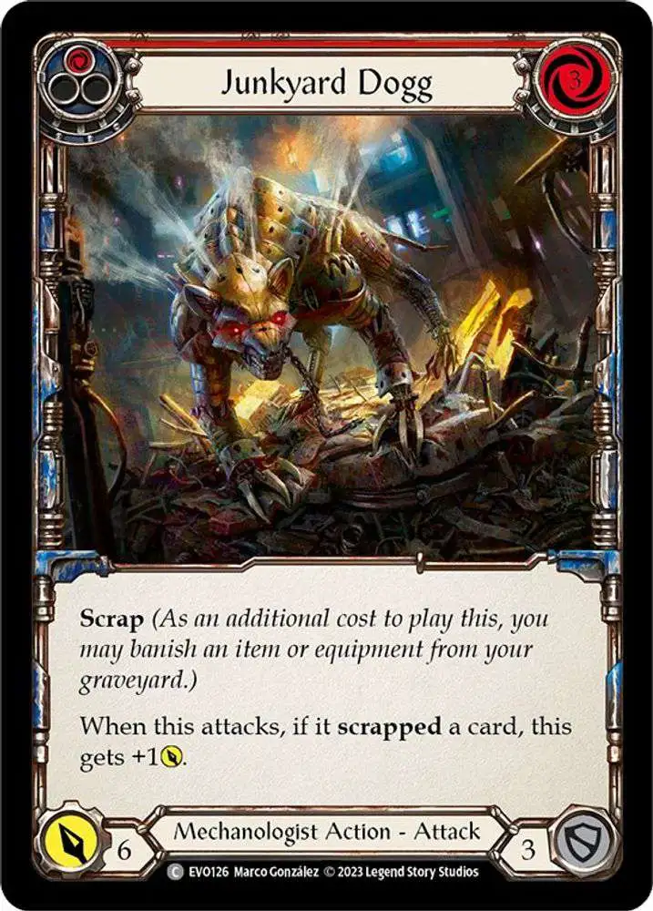 Flesh and Blood Trading Card Game Bright Lights Common Junkyard Dogg EVO126 [Red]