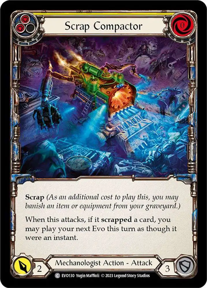 Flesh and Blood Trading Card Game Bright Lights Common Scrap Compactor EVO130 [Yellow]