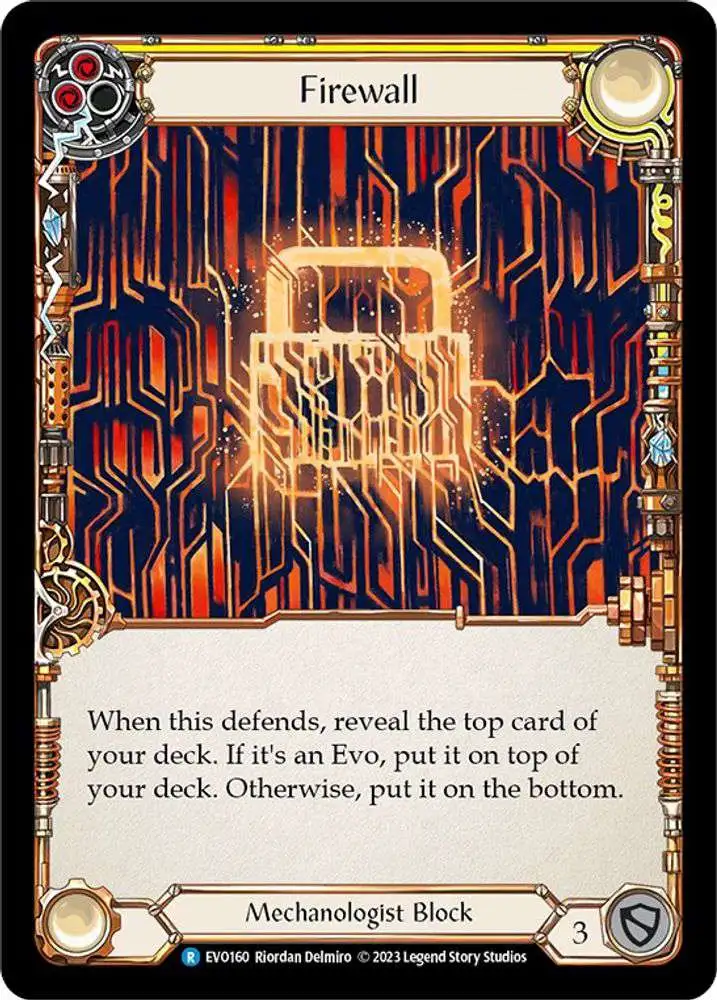 Flesh and Blood Trading Card Game Bright Lights Single Card Rare Firewall EVO160 Yellow - ToyWiz Flesh and Blood Trading Card Game Bright Lights Single Card Rare Firewall EVO160 Yellow - ToyWiz