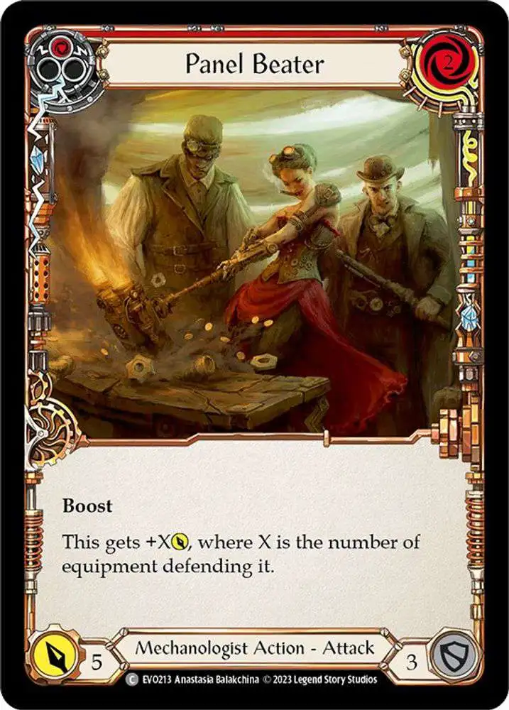 Flesh and Blood Trading Card Game Bright Lights Common Panel Beater EVO213 [Red]