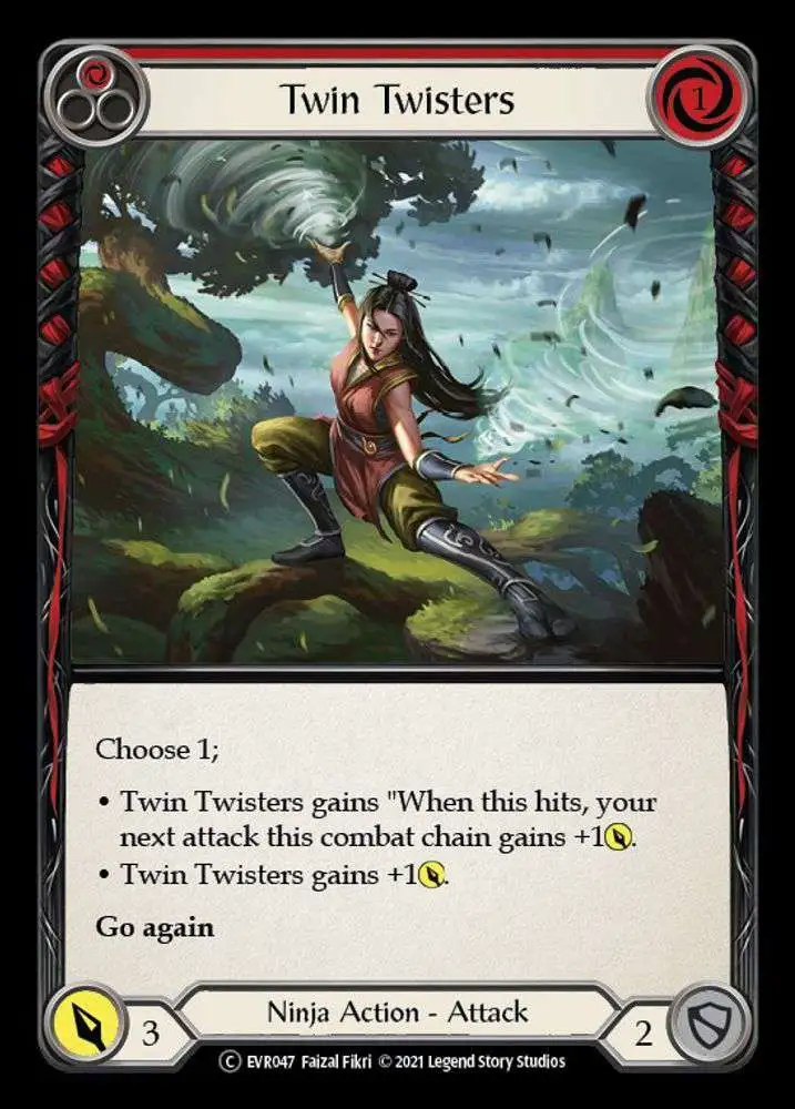 Flesh and Blood Trading Card Game Everfest Common Twin Twisters EVR047 [Red]