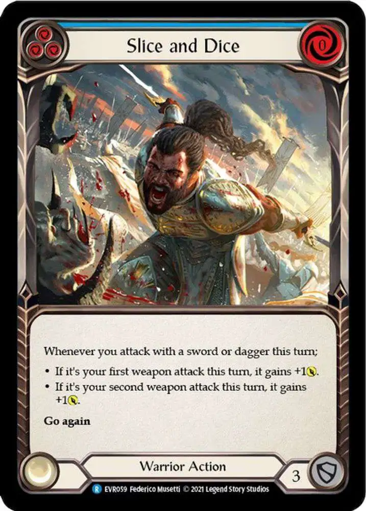 Flesh and Blood Trading Card Game Everfest Rare Slice and Dice EVR059 [Blue]