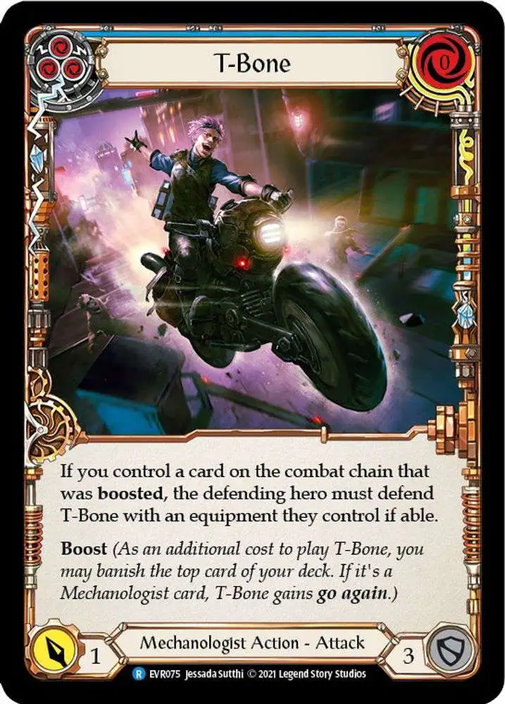 Flesh and Blood Trading Card Game Everfest Rare T-Bone EVR075 [Blue]