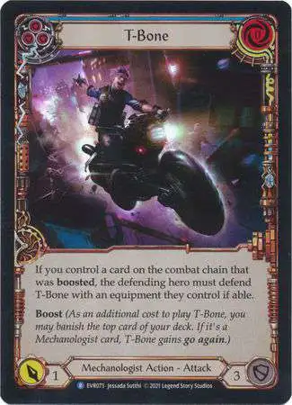 Flesh and Blood Trading Card Game Everfest Rare T-Bone (Rainbow Foil) EVR075 [Blue]