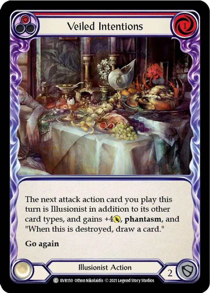 Flesh and Blood Trading Card Game Everfest Common Veiled Intentions EVR150 [Red]