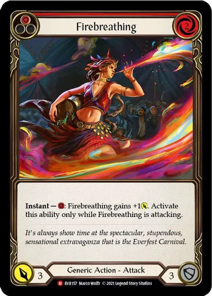 flesh and blood everfest card list Flesh and Blood Trading Card Game Everfest Majestic Firebreathing EVR157