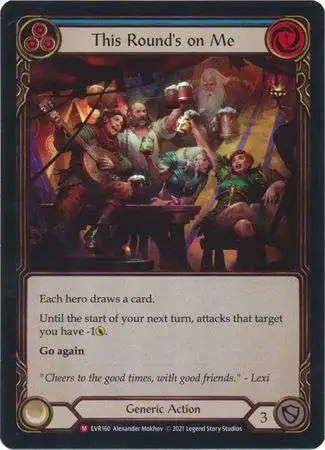 Flesh and Blood Trading Card Game Everfest Majestic This Round's on Me (Rainbow Foil) EVR160