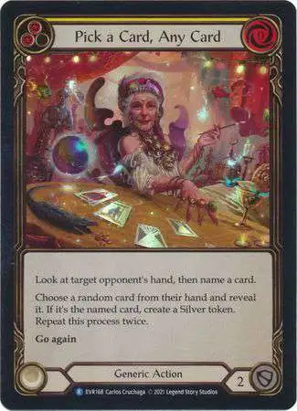 Flesh and Blood Trading Card Game Everfest Rare Pick a Card, Any Card (Rainbow Foil) EVR168 [Yellow]