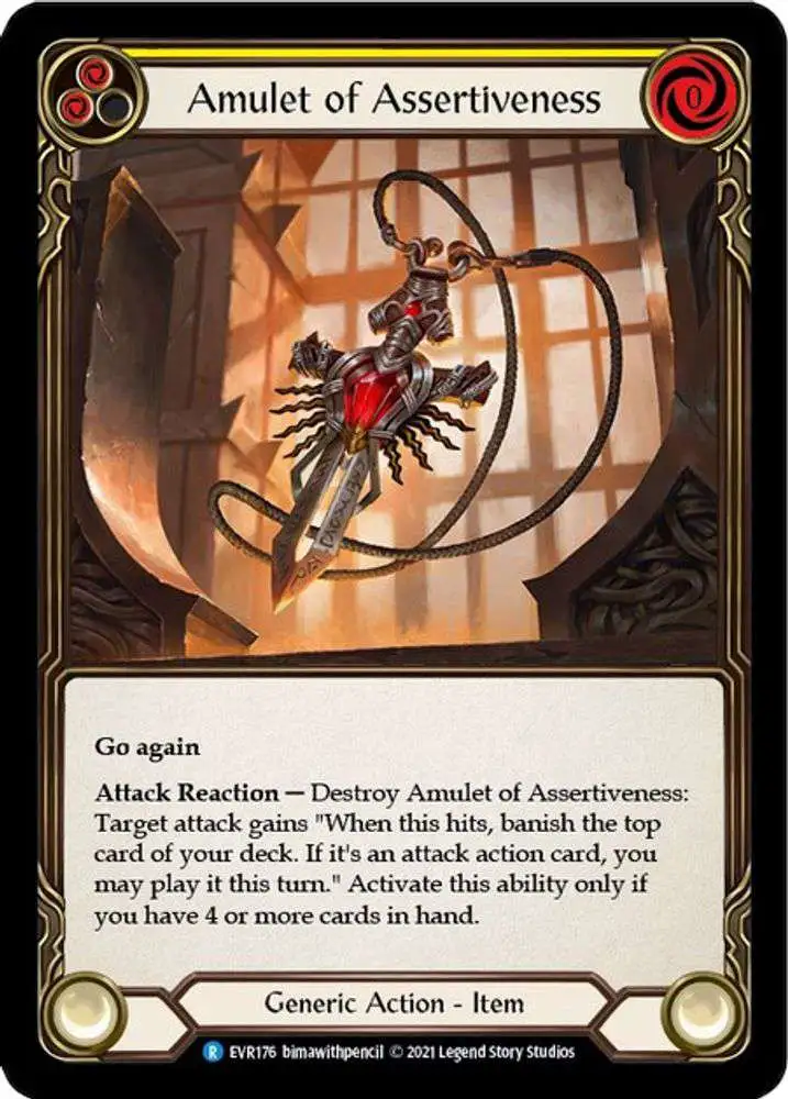 Flesh and Blood Trading Card Game Everfest Single Card Rare Amulet of  Assertiveness EVR176 - ToyWiz