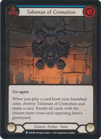 Flesh and Blood Trading Card Game Everfest Rare Talisman of Cremation (Cold Foil) EVR189 [Cold Foil]