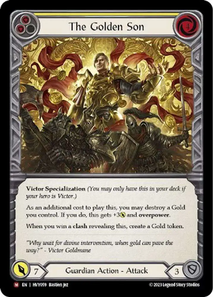 Flesh and Blood Trading Card Game Heavy Hitters Single Card Majestic The  Golden Son HVY059 - ToyWiz