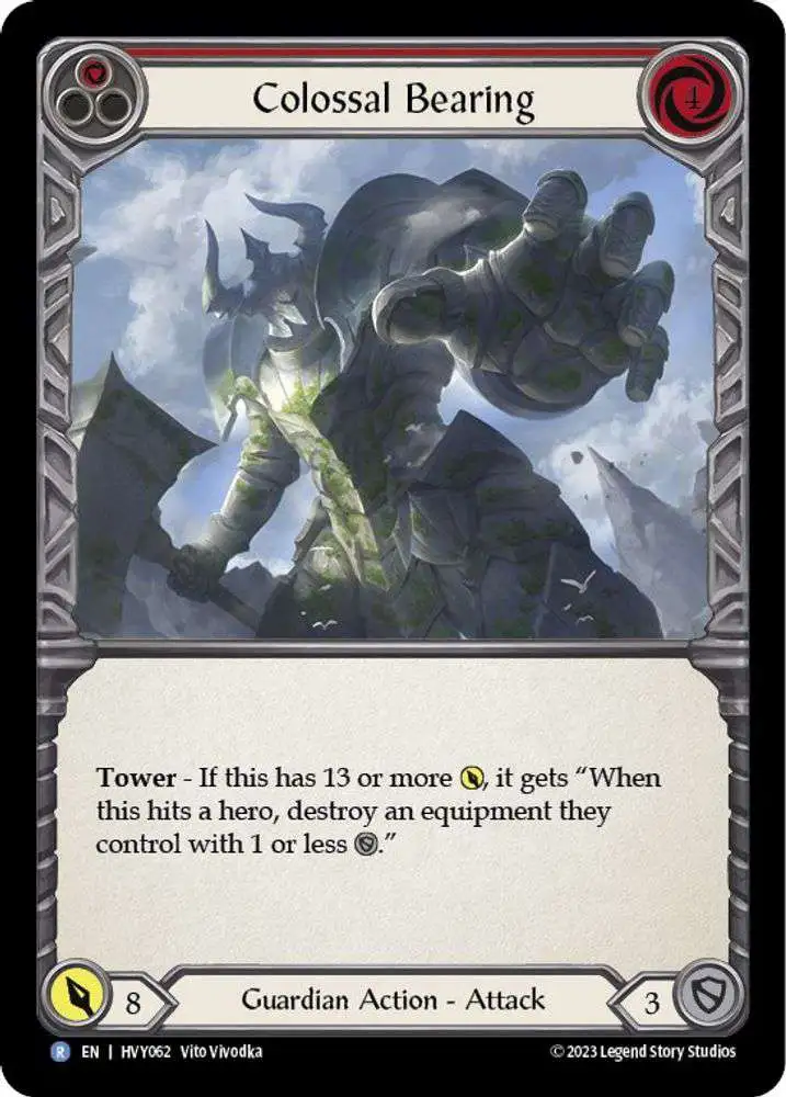 Flesh and Blood Trading Card Game Heavy Hitters Single Card Rare Colossal  Bearing HVY062 - ToyWiz