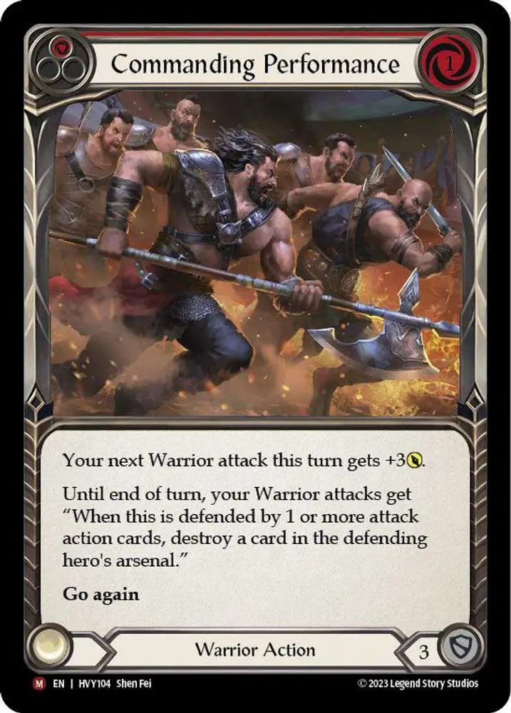 Flesh and Blood Trading Card Game Heavy Hitters Single Card Majestic  Commanding Performance HVY104 - ToyWiz