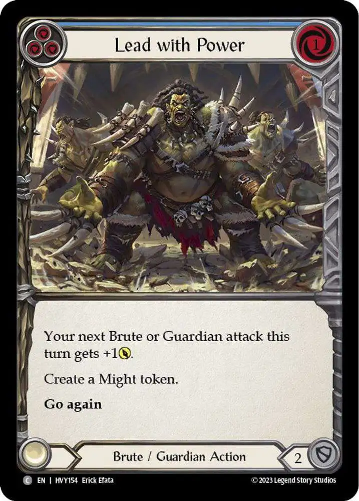 Flesh and Blood Trading Card Game Heavy Hitters Single Card Common Lead with Power HVY154 Blue - ToyWiz Flesh and Blood Trading Card Game Heavy Hitters Single Card Common Lead with Power HVY154 Blue - ToyWiz