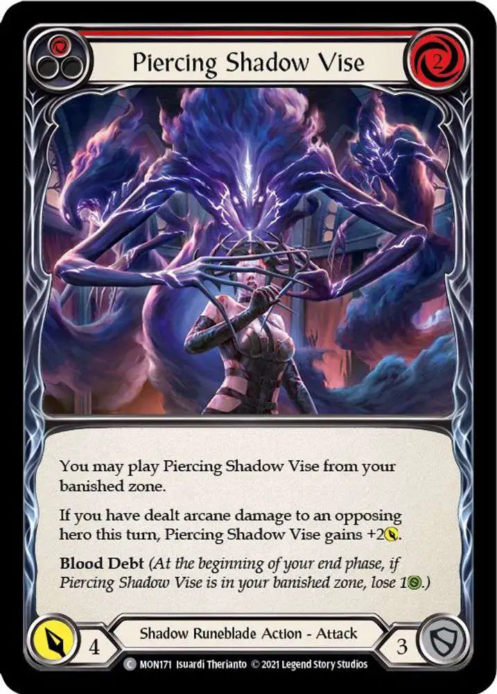 Flesh and Blood Trading Card Game Monarch Common Piercing Shadow Vise MON171 [Red]