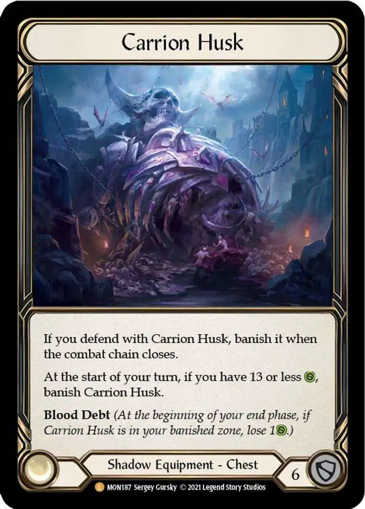 Flesh and Blood Trading Card Game Monarch Legendary Carrion Husk MON187