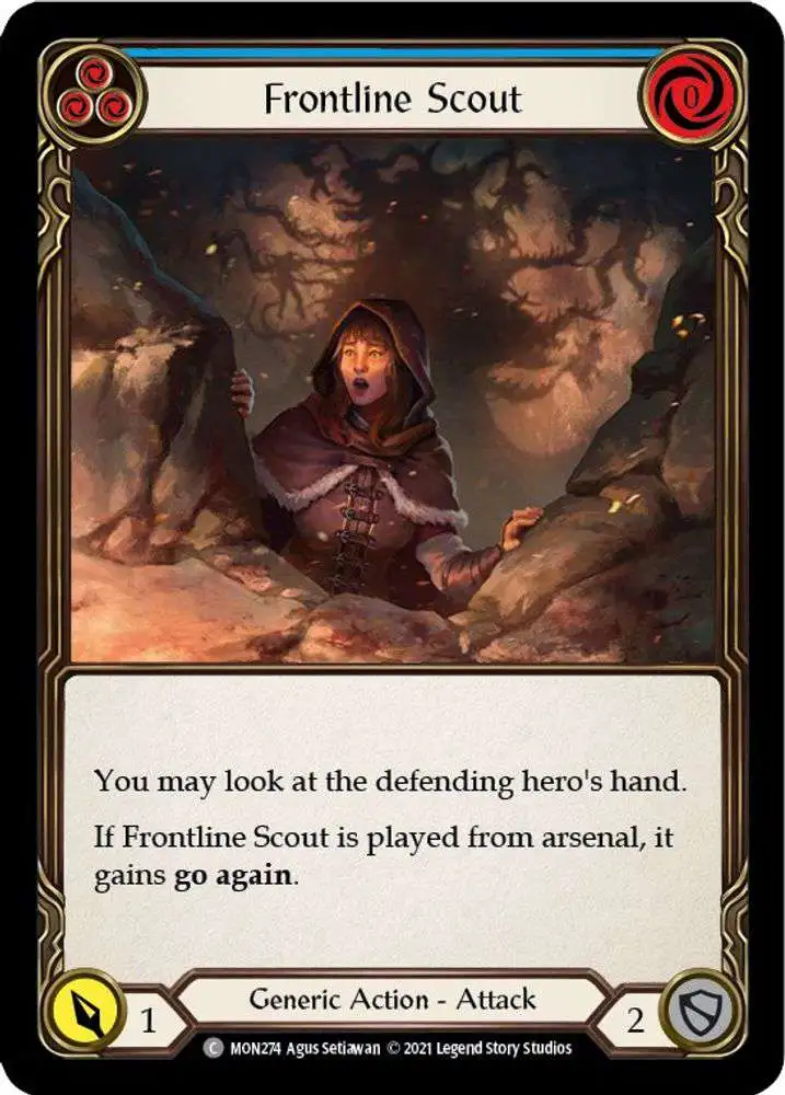 Flesh and Blood Trading Card Game Monarch Common Frontline Scout MON274 [Blue]