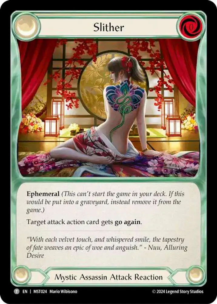 Flesh and Blood Trading Card Game Part the Mistveil Token Slither // Enigma MST024//MST026